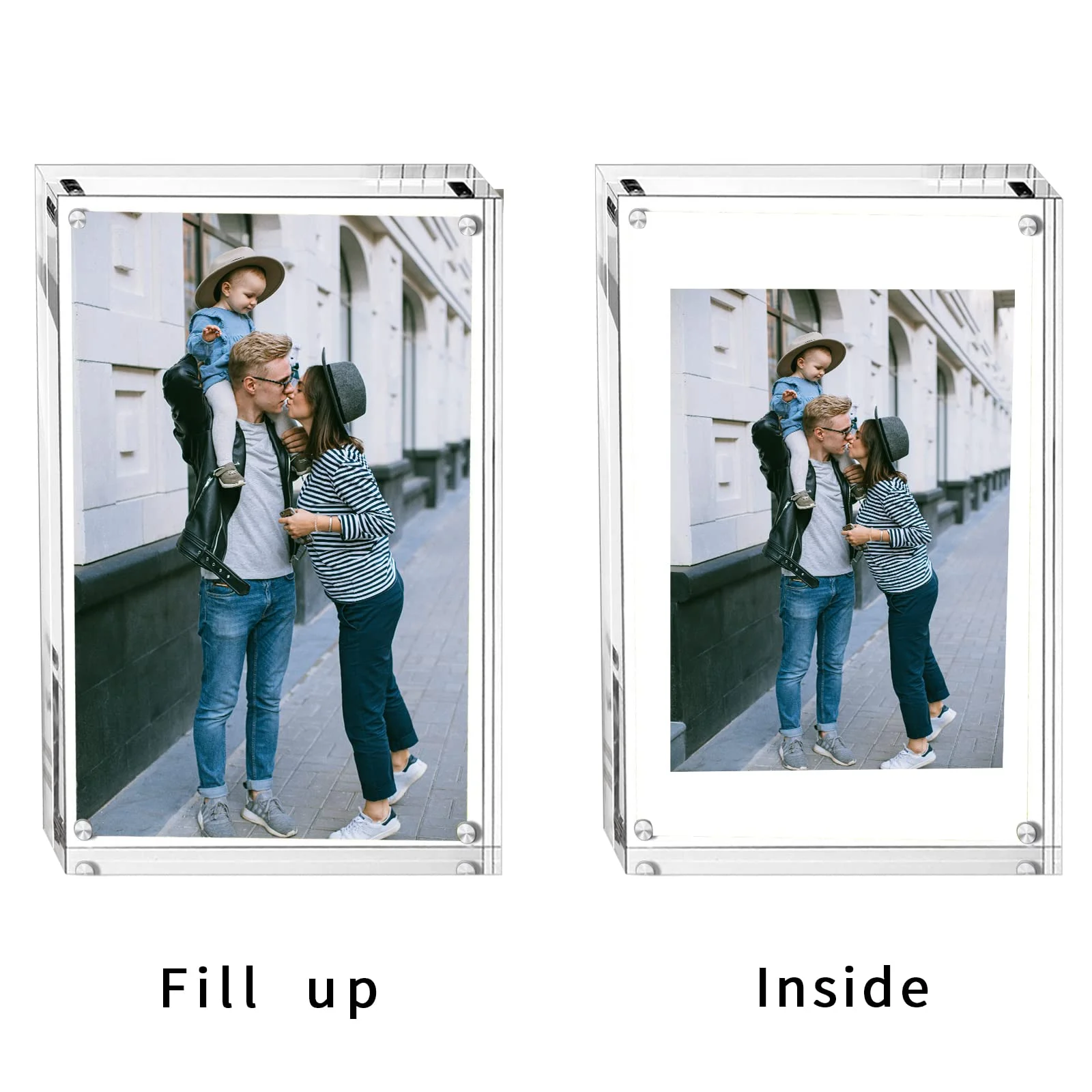 Custom Sized Desktop Display Double-Sided Clear Acrylic Picture Card Frame Magnetic Acrylic Photo Frame supplier