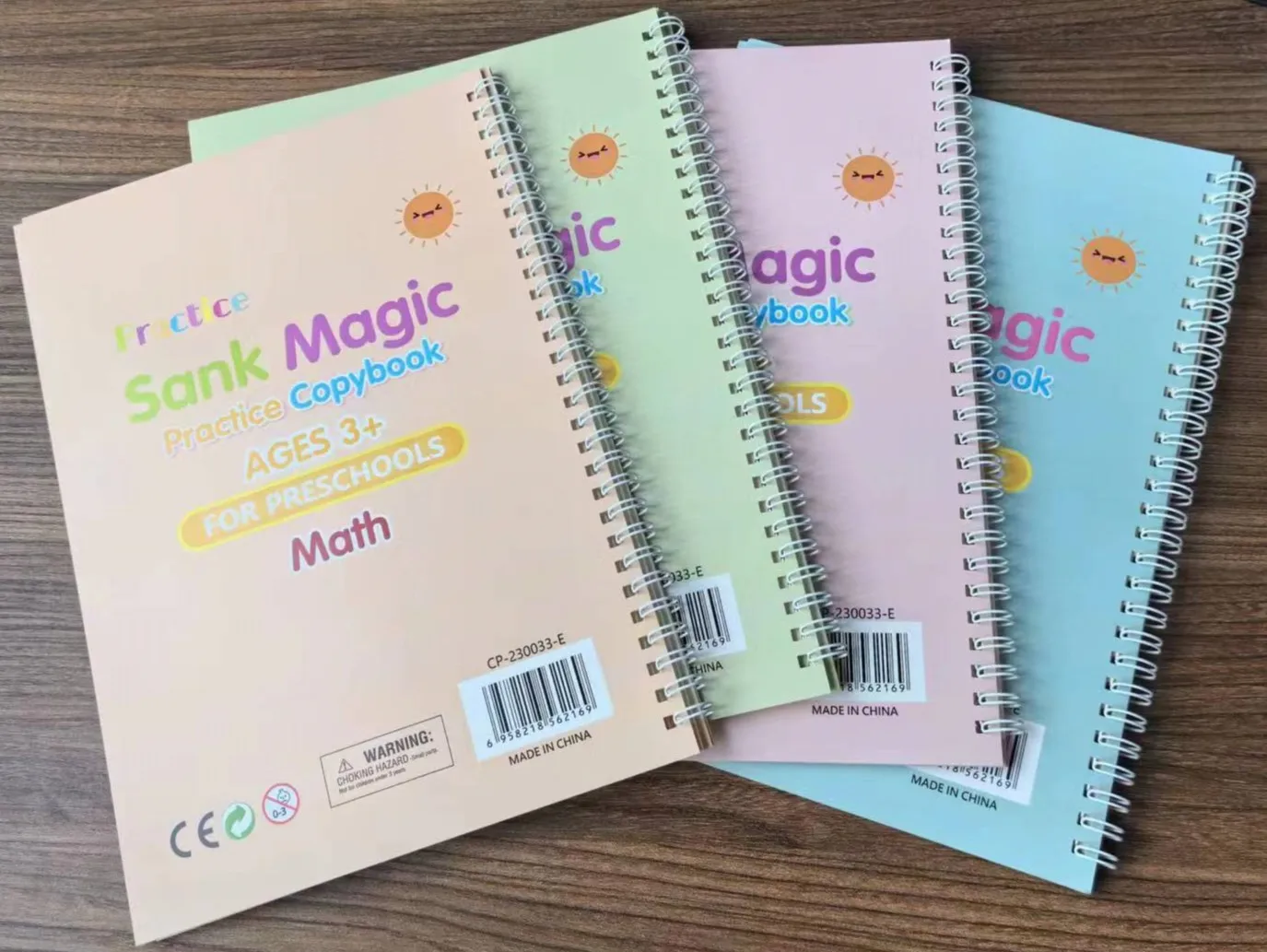 Hot Sale 4pcs/Set English Sank Magic Practice Copybook Kids Spiral Notebook Child Book Printing Sank Magic Copybook supplier