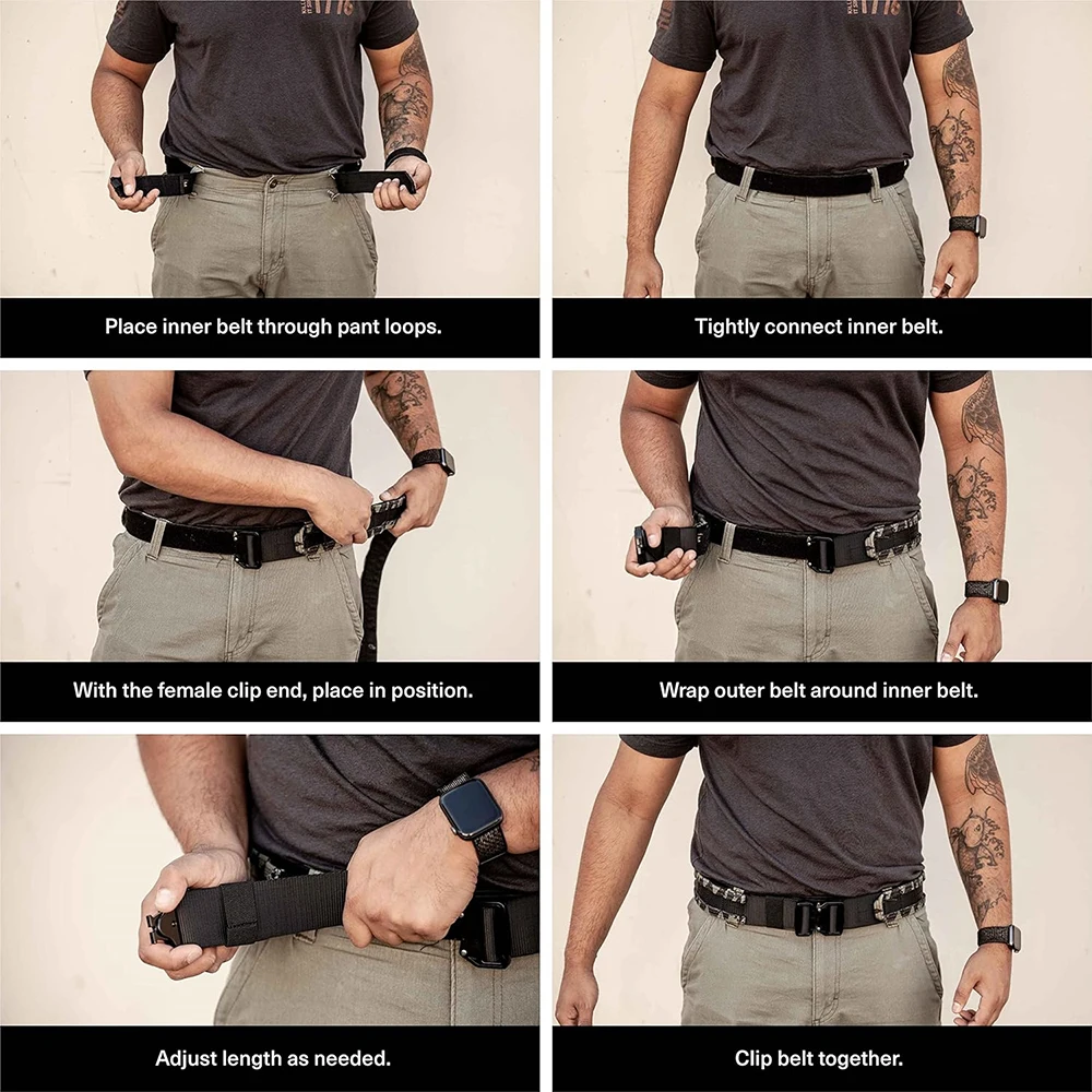 Lightweight Wear-resistant Lightweight Tactical Belt Metal Quick Release Buckle Nylon Training Tactical Belt