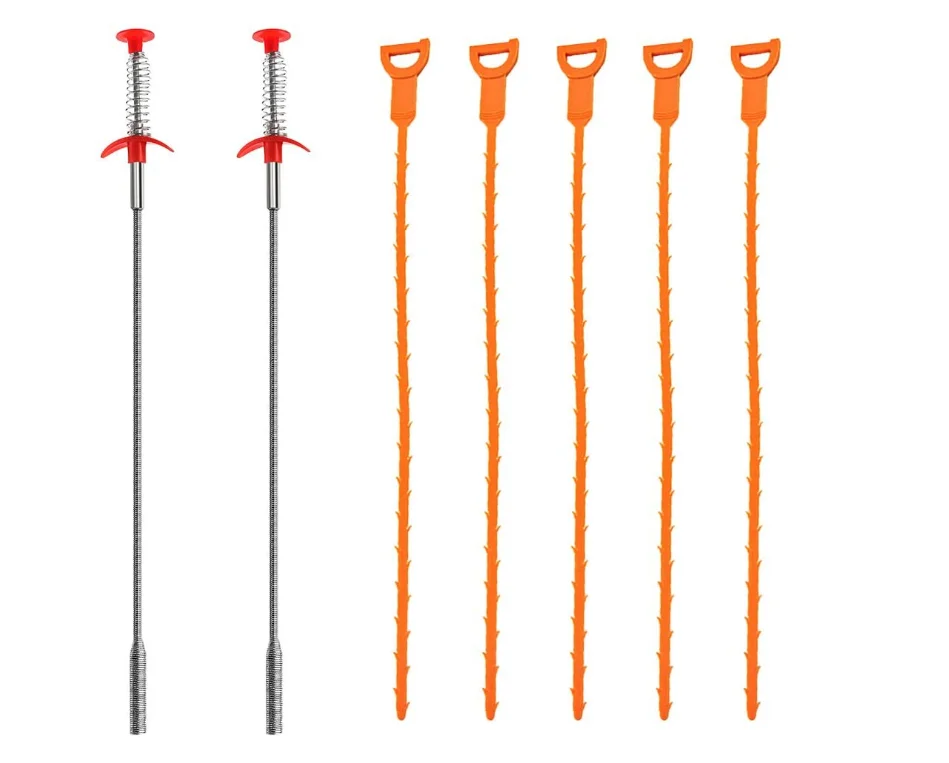 Spring Pipe Dredging Tool Drainage Snake Drain Cleaner Stick Plug Remover Cleaning Tool Household Kitchen Sink Supplier