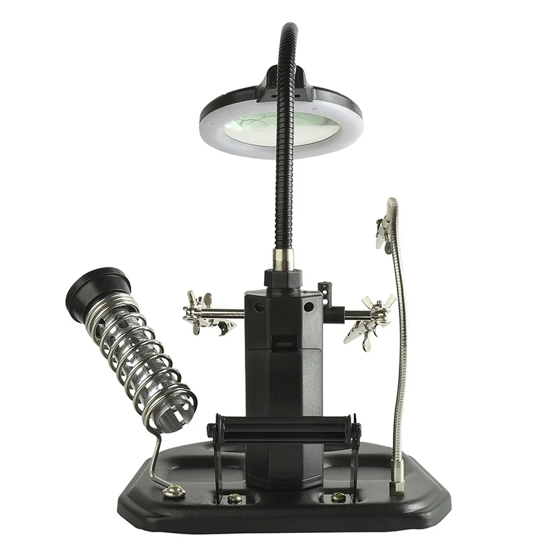 Welding Magnifying Glass with LED Light Auxiliary Clip Desktop Magnifier