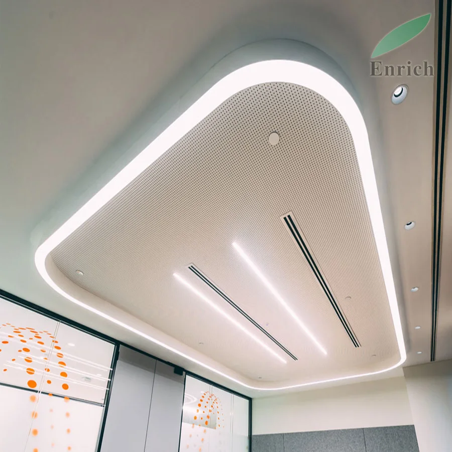 Ceiling Mounted Curved Square LED Linear Light With Customized Design