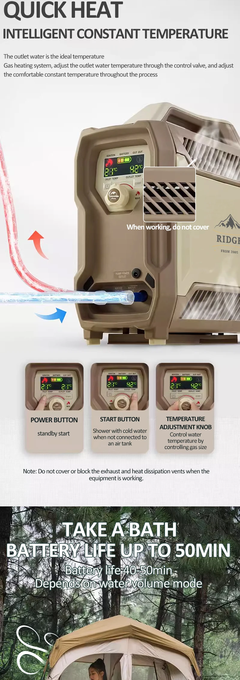 Bathbt03 Rv Water Heater 12v Electric Heater Water Campervan Caravan