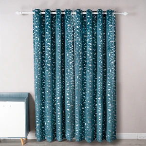 High Density 100%  Blackout Curtain Fabric Living Room Curtains Luxury Blackout Window Foil Curtain