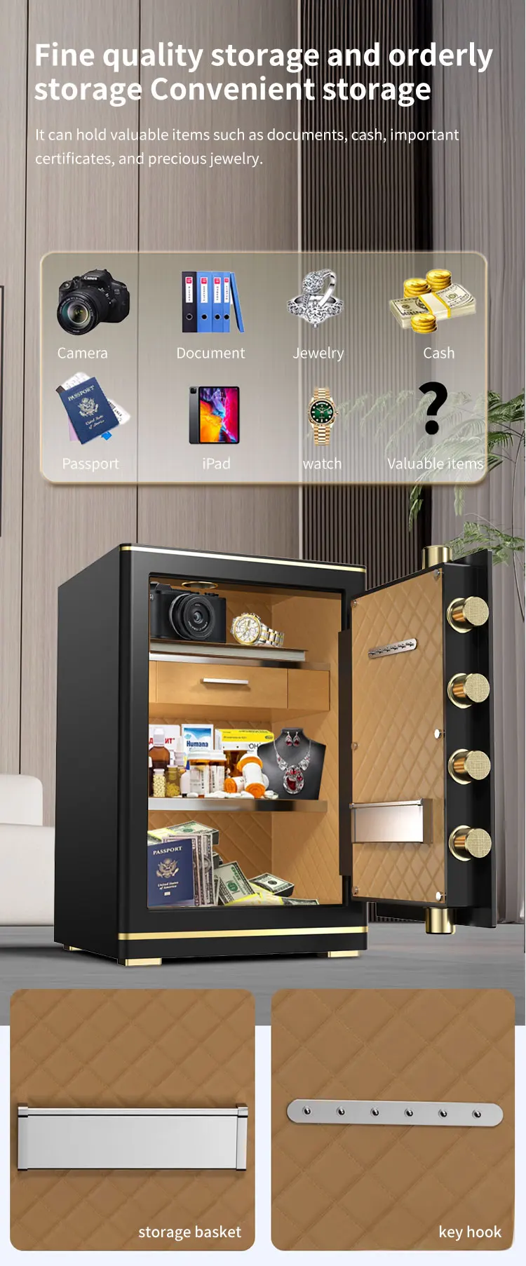 CEQSAFE Anti-Theft Safe Storage Box Safe Mechanical Lock Scale Password for Home Commercial Hotel Use Dedicated Safe manufacture