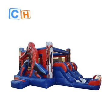 CH Hot sale Superhero theme commercial grade spiderman inflatable jumping castle