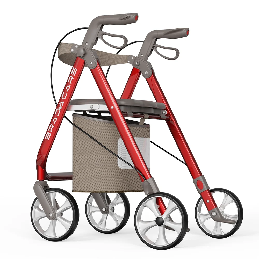 Rolling Rollator Walker For Adults Seniors Elderly Folding Shopping