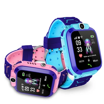 2022 Latest children waterproof ip7 touch screen sos lbs tracker smartwatch kids smart watch for kids