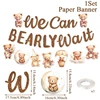 Orso bruno banner bianco