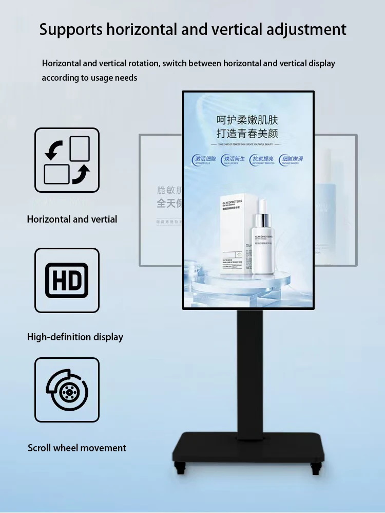 32 43 49 65 55 inch movable poster advertising machine indoor Digital Signage and display Advertising display digital Stand supplier