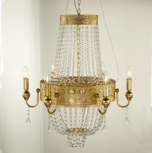 Copper Room Glass  Decorative  Wedding Chandelier Ceiling Hanging Light Modern