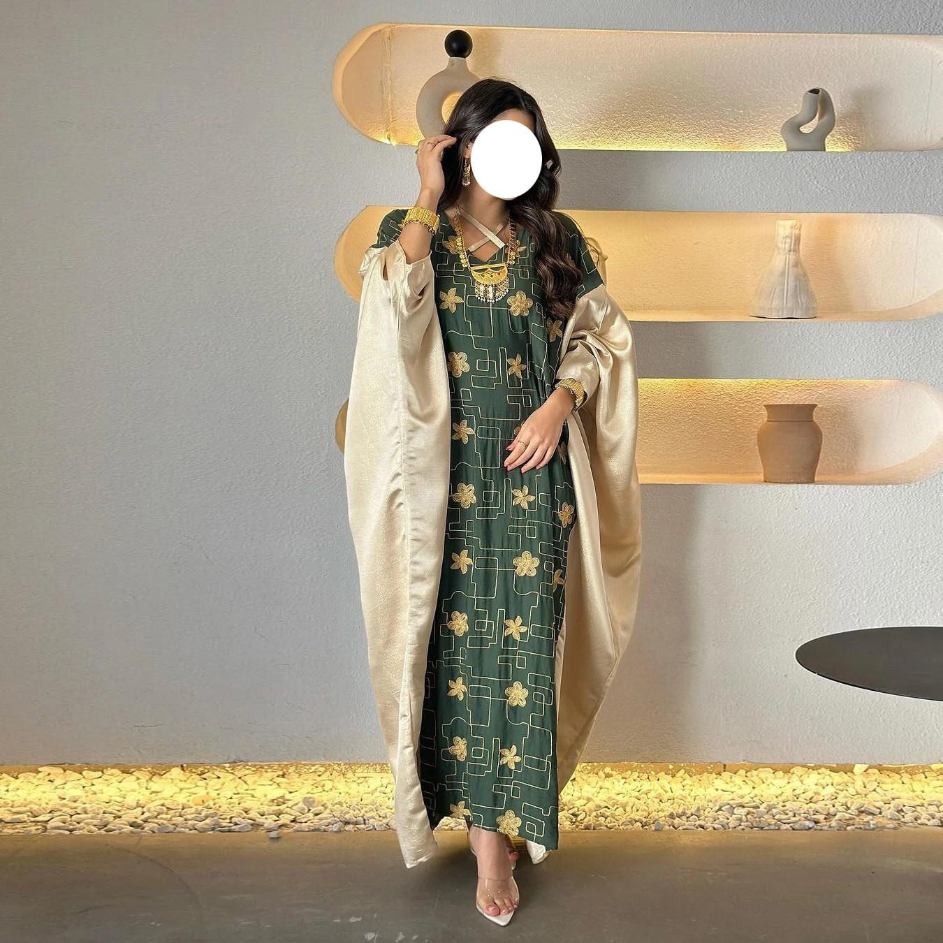 chinese dress ladies Dress for Muslim Women Linen Casual Long Dress Lace Detailed Dress Hijab  Clothing Fashion (US, Alpha, Medium, Regular, Regular, Stone) at Amazon  Women's Clothing store