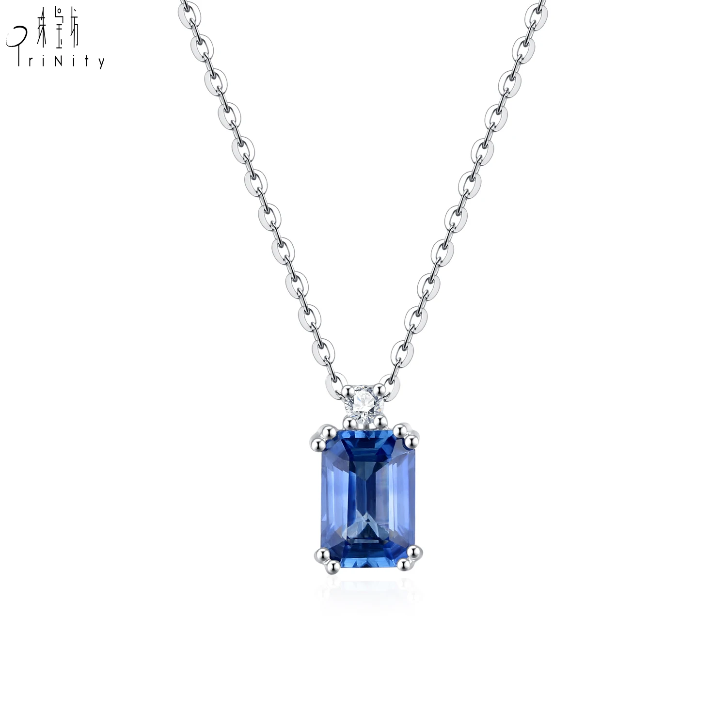 High End Jewelry Gemstone Products Natural Sapphire Jewelry Set 18k