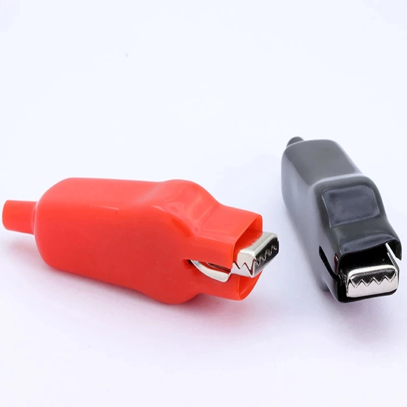 Зажимы типа «крокодил» с покрытием электрические испытательные выводы «сделай сам» двухсторонние зажимы для соединения