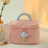Pink corduroy square bag