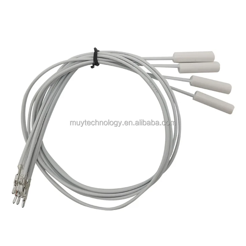 Customized NTC Temperature probe ntc 10k 20k thermistor blue cable for fridge refrigerator