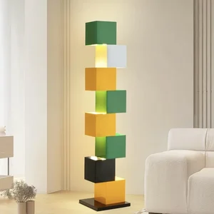 Modern Minimalist Square Floor Lamp for Living Room Full-Spectrum Eye-Protection High-End Designer Warm Romantic Atmosphere Lamp