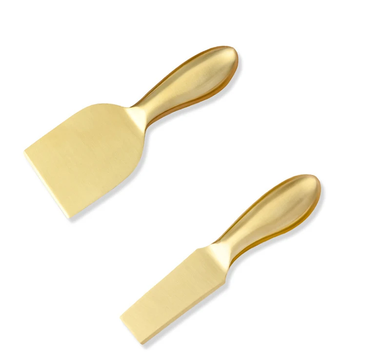 Best Selling Product Mini 4 Pieces Golden Stainless Steel Slicer Cheese Knives Cutting Tool Set  for Kitchen Accessories