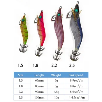 CHEERY Wholesale Japanese Luminous Squid Jig Shrimp Lure EGI Glow Wood 3.5# for River Bat Fishing 15g Metal Fishing Gear – Metal Jig – view 4