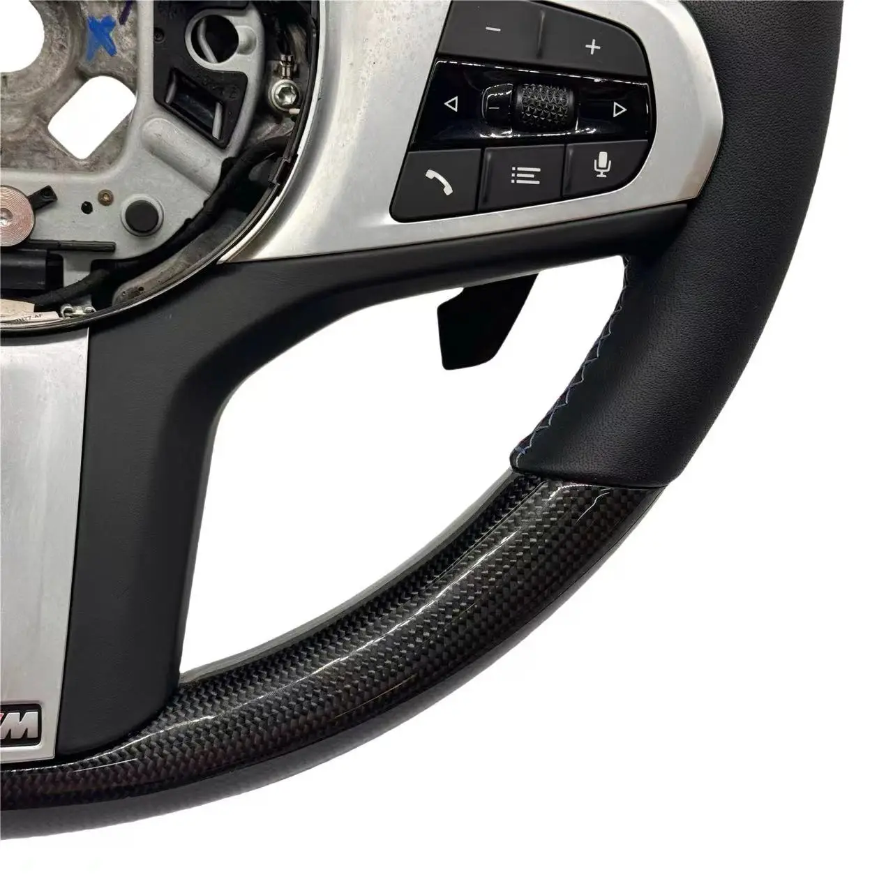With M Performance Paddle Shifters Custom Carbon Fiber Car Steering Wheel for BMW 5 7 Series G30 G31 G38 G11 G12 X7 G07