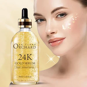 Korea Cosmetics Brightening Private Label Facial Anti Aging 24k Gold Face Serum
