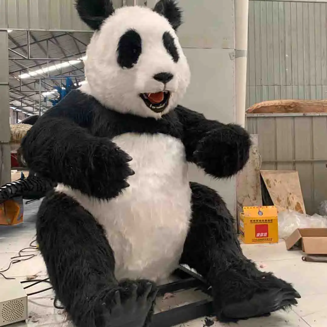 Park Amusement Animatronic Panda Model Realistic Bear Robot Panda - Buy ...