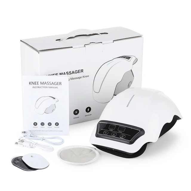 Adjustable Temperature Rechargeable Knee Massager Wearable with Heated Vibration and Kneading Technology