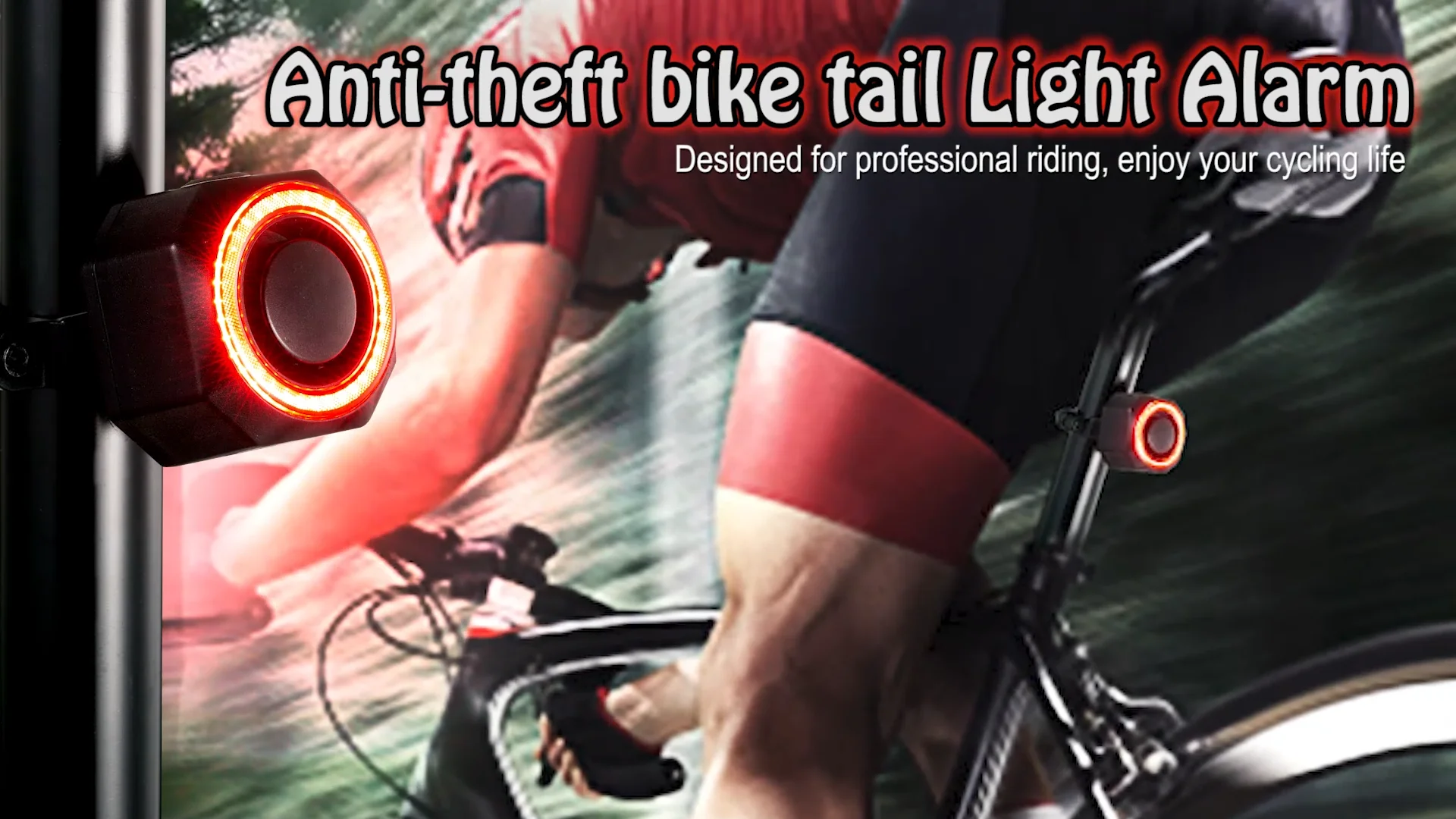 Fietsachterlicht Smart Rechargeable Anti Theft Bike Bicycle Tail Light