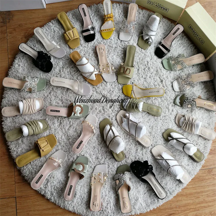 W3263 высококачественная прозрачная женская обувь летние весенние популярные удобные сандалии женские тапочки на низком каблуке