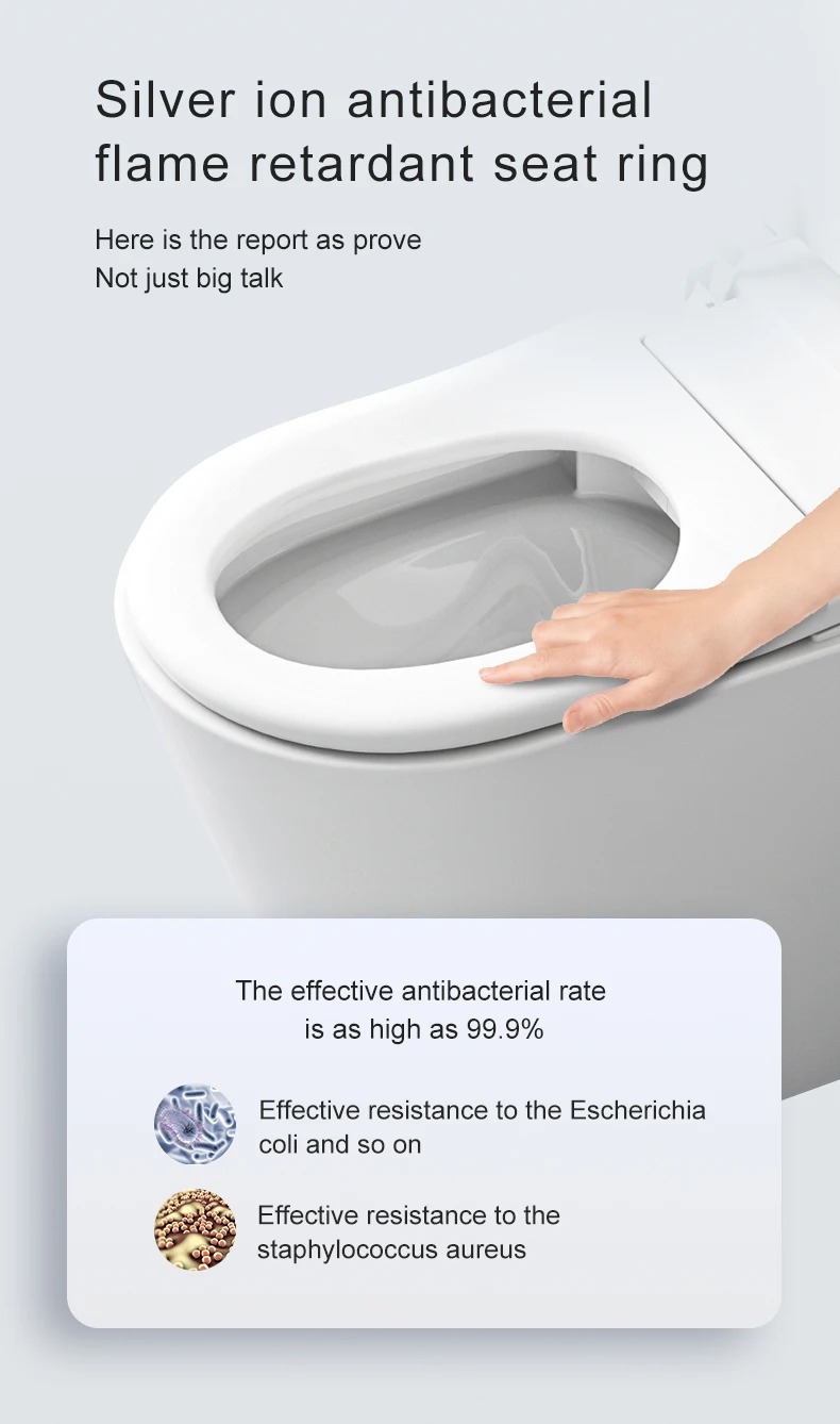 Multi-functional intelligent toilet No water pressure limit automatic sterilization CUPC certified smart one-piece toilet supplier