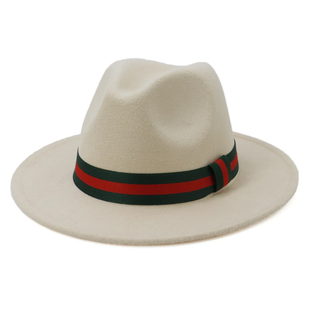 软呢帽女批发新款设计师宽边羊毛软呢帽男女