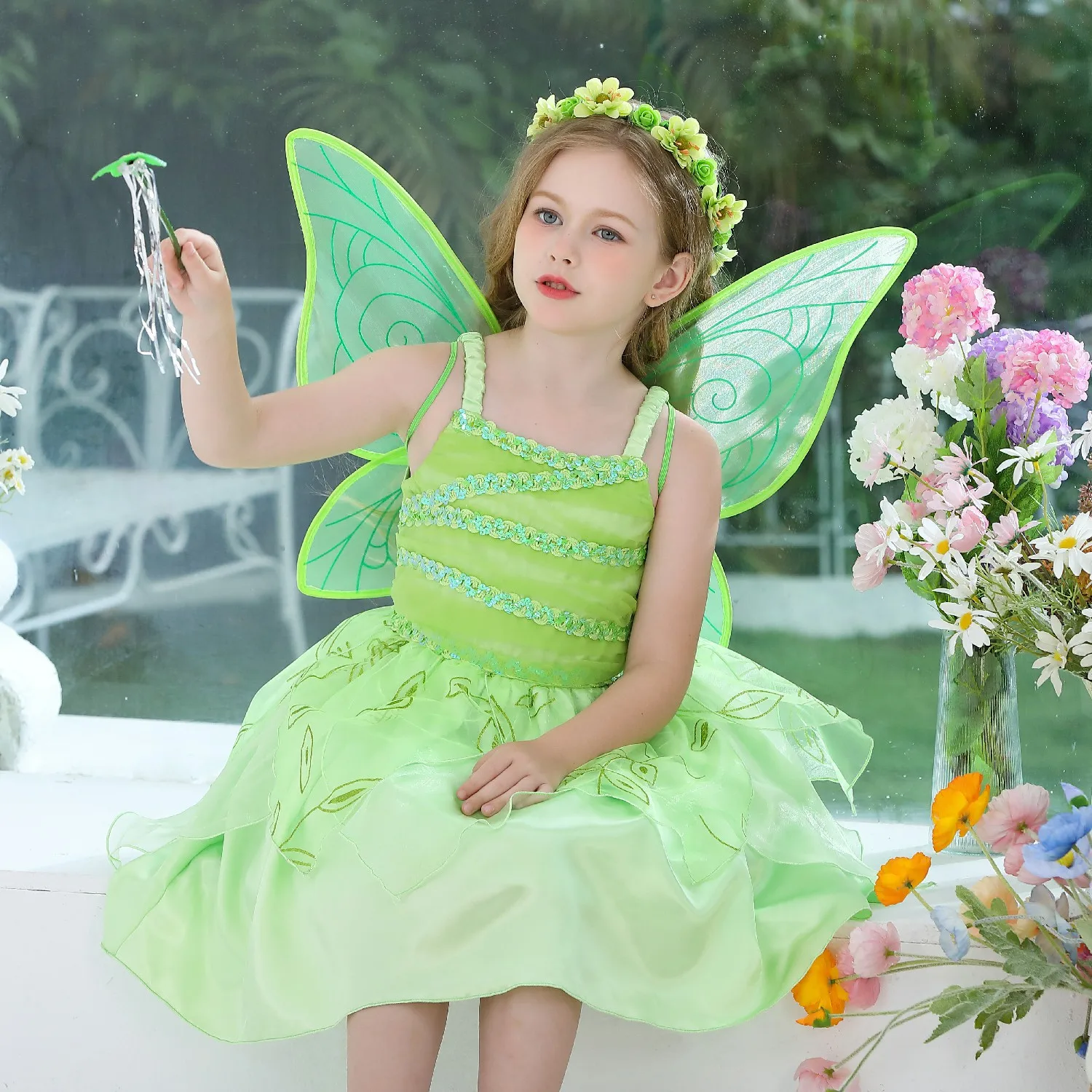 sachin and babi light blue dress Forest Fairy Green Tutu Dress main image 0