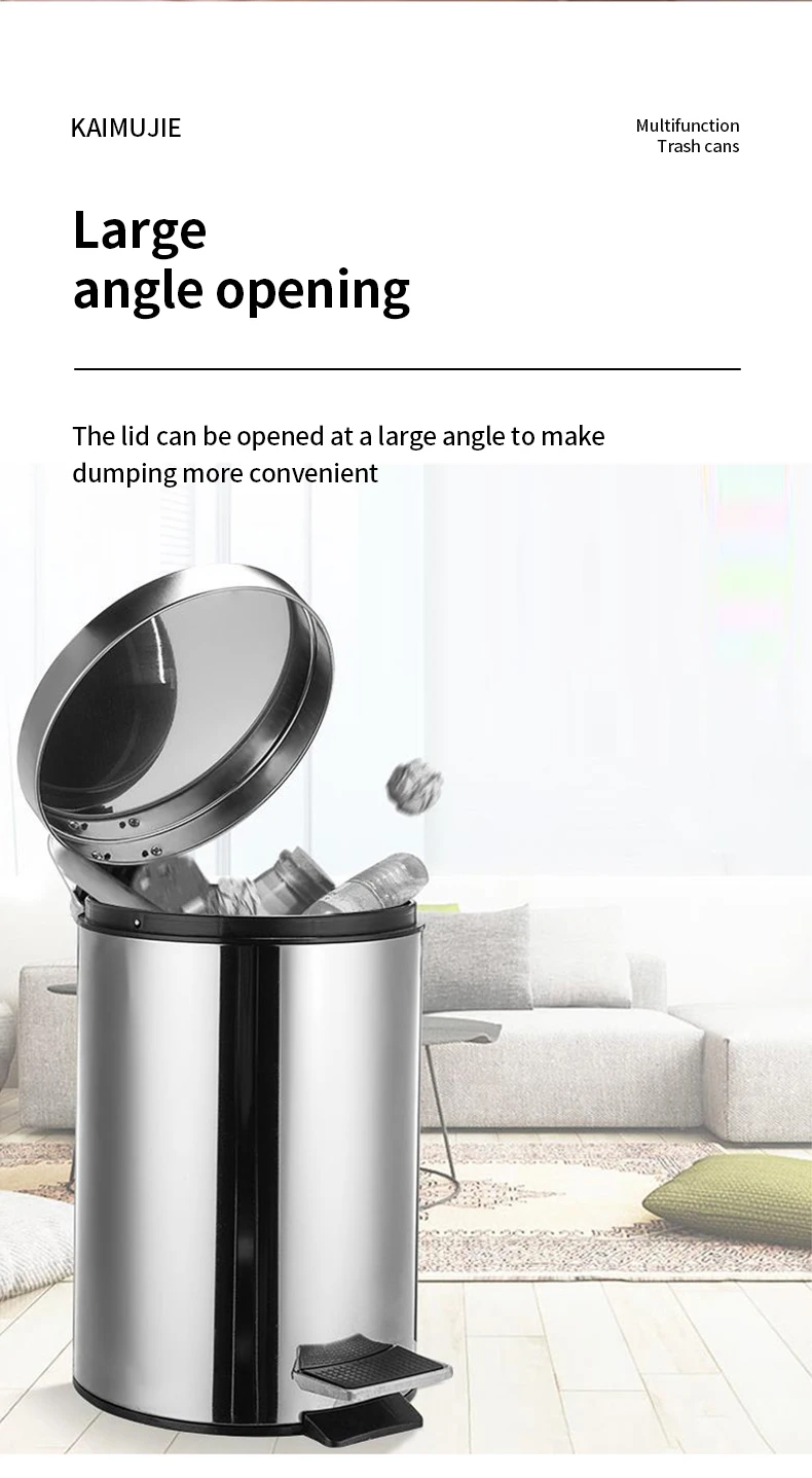 Panic Buying Pedal Customize Waste Bins Rubbish Bin 8L 12L Stainless ...