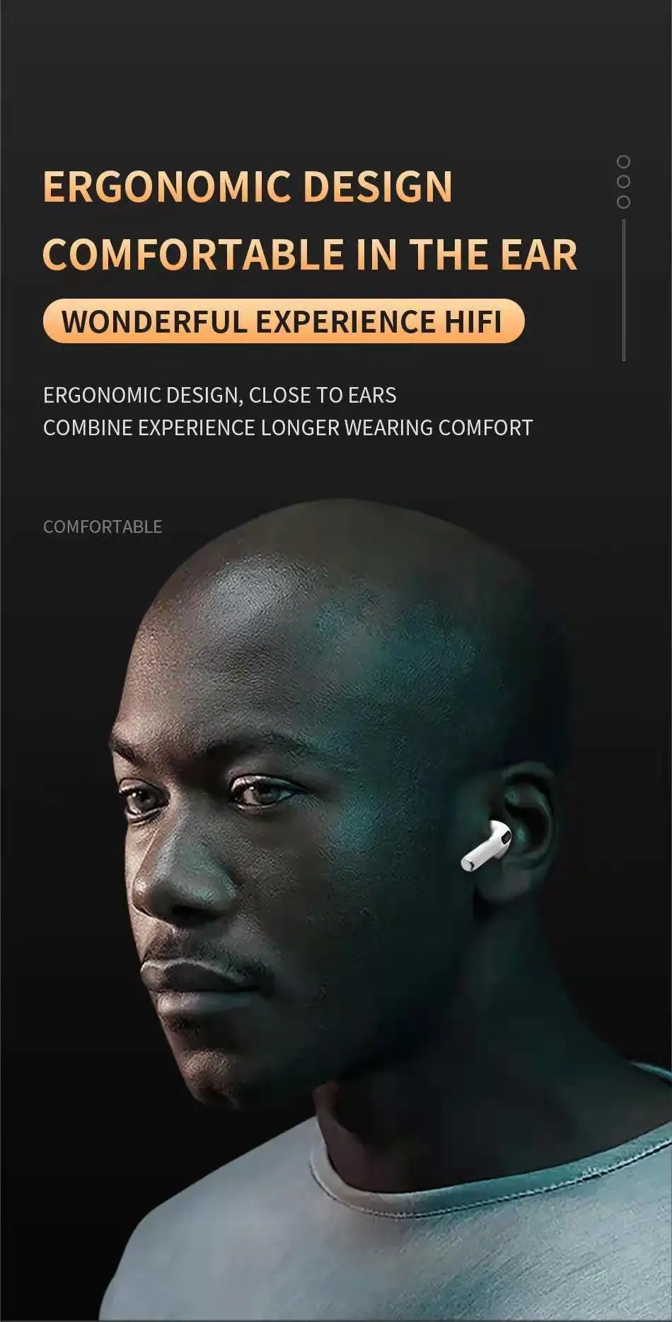New Arrival Wireless Earbuds Type-C Earphones Air Pro 6 Stereo Gaming Sport Earphone noise cancelling headphones for kids