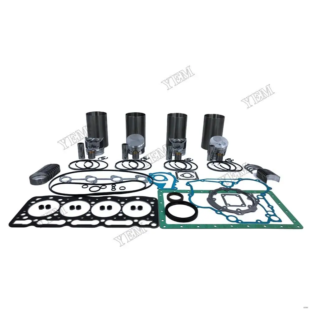 Repair Kit With Head Gasket Set Cylinder Piston Rings Liner Bearings Fit for Kubota V1305