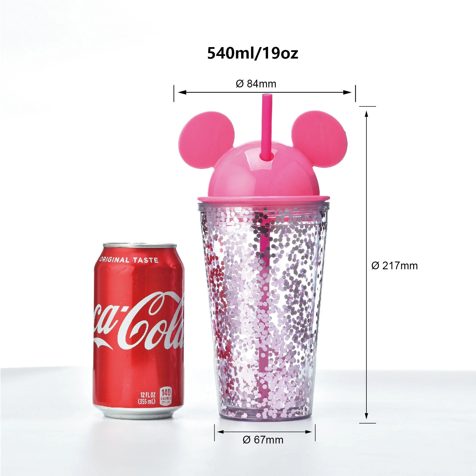 Оптовая продажа персонализированная пластиковая кружка для воды с крышкой и милым мультяшным рисунком