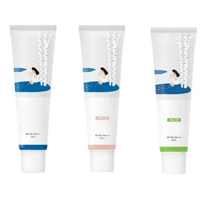 Round Laa Birch Juice Squalene Whitening Moisturizing Ocean Friendly-Reeff Safe Facial Sunscreen Cream 50mL for All Skin Types