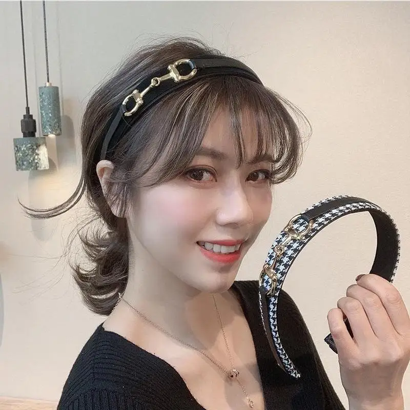 Lattice Makeup Hair Bands for Women Luxury European and American Style Non- Metal+Plastic Hair Accessories with Flowers