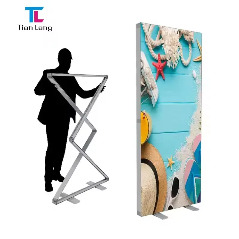 Tianlang двухсторонний тканевый светодиодный дисплей рекламный баннер лайтбокс прямоугольный алюминиевый 10s сборный складной инструмент Бесплатная подсветка
