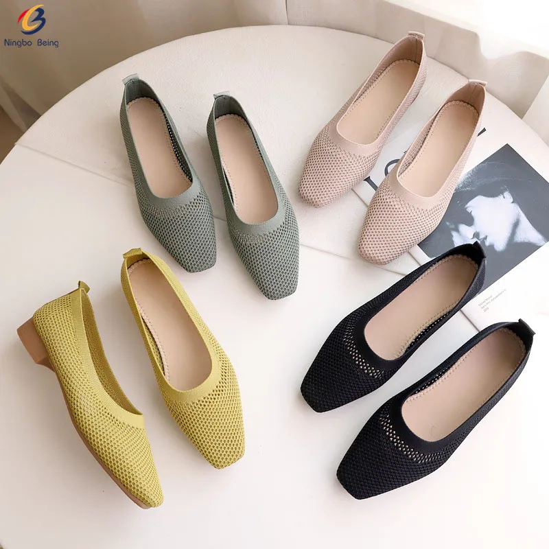 Hot Selling Fly Knit Office Women Shoes Dress Shoes & Oxford Ladies ...