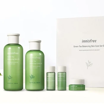 innisfree green tea balancing skin care set ex, korean cosmetics