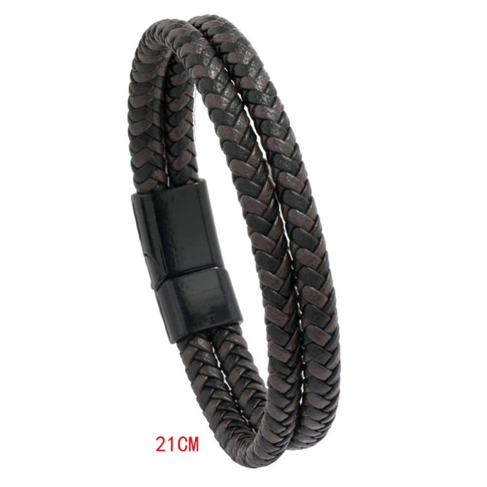 Unisex Men's Genuine Leather Hand Jewelry Vintage Handmade Braided
