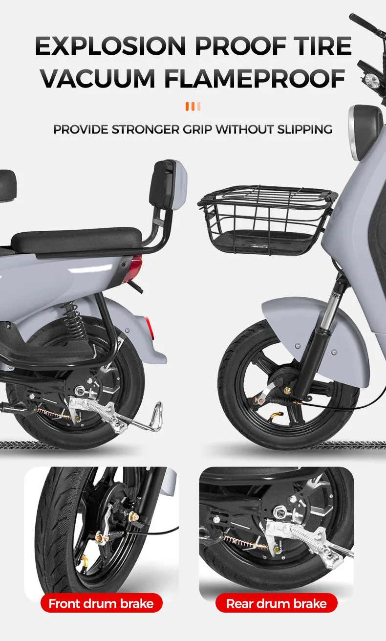 25 MPH Long-Range Electric Scooter with Dual Seats, Basket, LED Light & 40–60 km Range