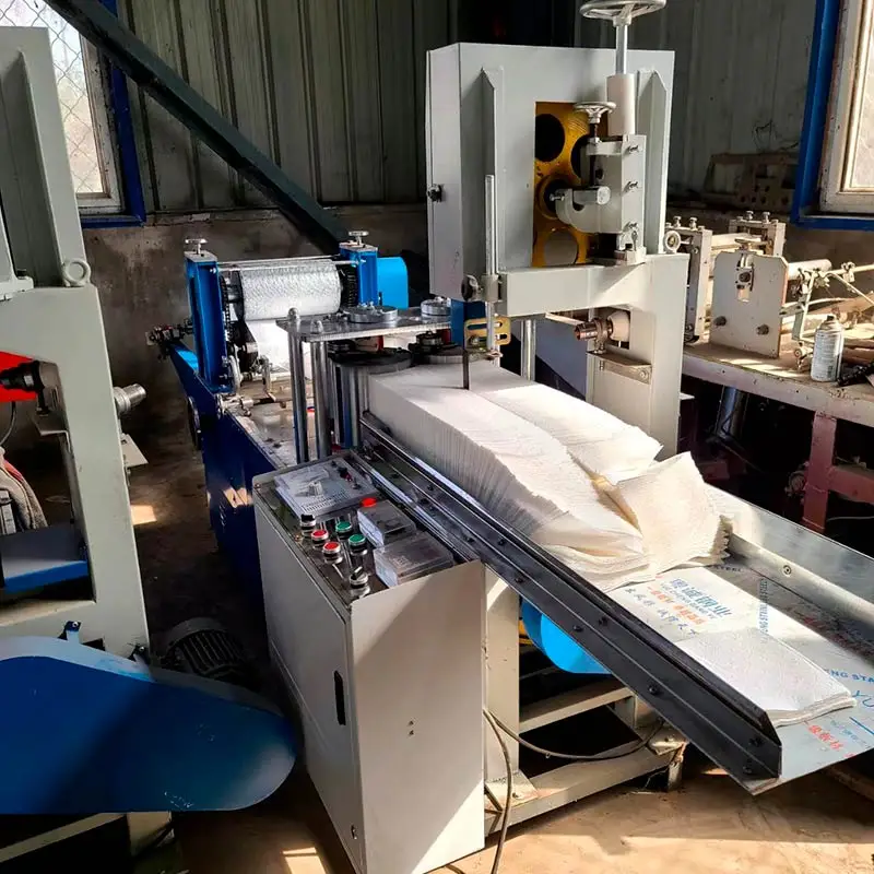 Single and Double Color Printing Napkin Paper Napkin Machine for Small Profitable Industry
