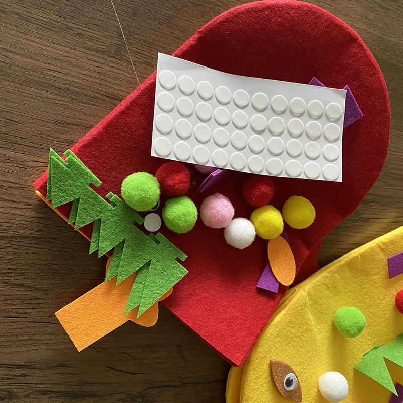 Custom Factory-Made Felt Animal Puppet Kit Kids Educational DIY Art Craft Soft Reusable Eco-Friendly Hand Puppet Making Kit