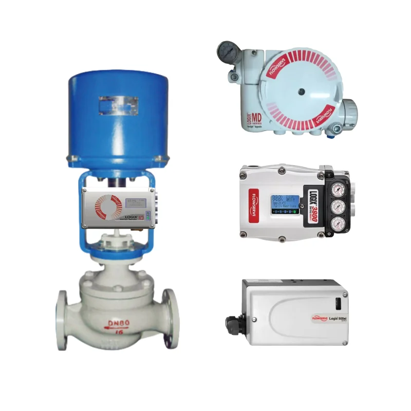 Válvula de control neumática lineal con posicionador de válvula digital HART LOGIX 520MD de Flowserve y válvula solenoide ASCO en stock