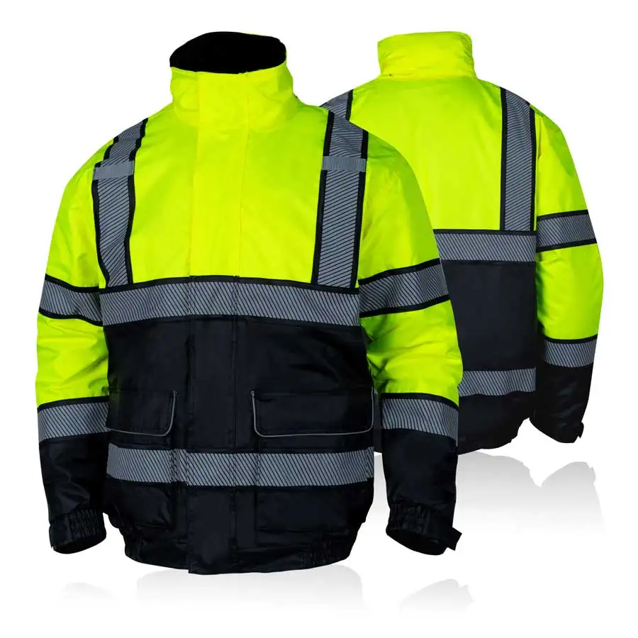 ANSI/ISEA Class Polyester Winter Work Jacket Waterproof Hi Vis