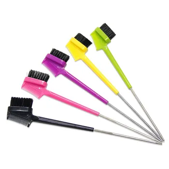 Salon Hair Edge Control Brush Wholesale Head Edge Control Brush Boar Bristle Edge Brush Precision Rat Tail Comb