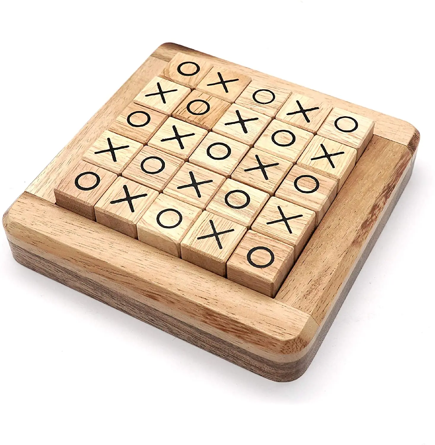 1 conjunto Tic Tac Toe Wooden Board Jogos jogo de lazer de inteligência  pai-filho