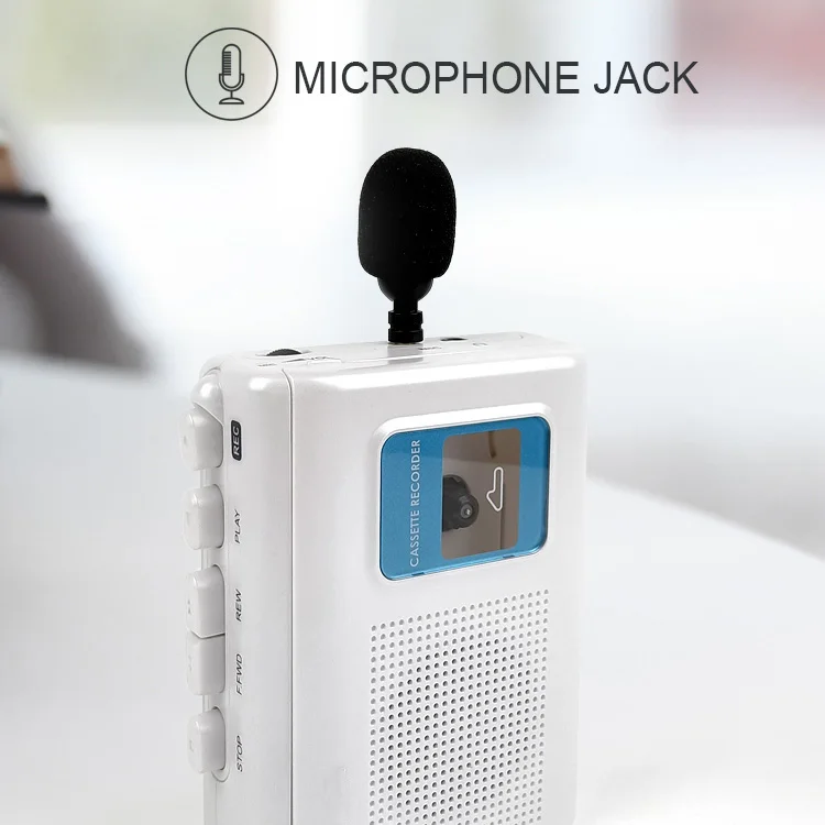 TOMASHI Draagbare cassettespeler taperecorder met ingebouwde